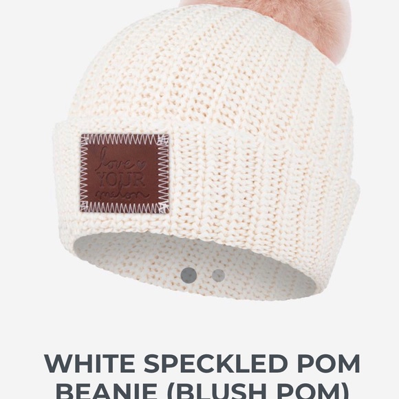 love your melon blush pom beanie